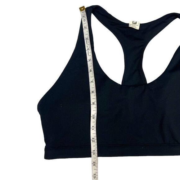 Fabletics Sports Bra Racerback Strappy Black Activewear Top Removable Pad Womens - Picture 6 of 9